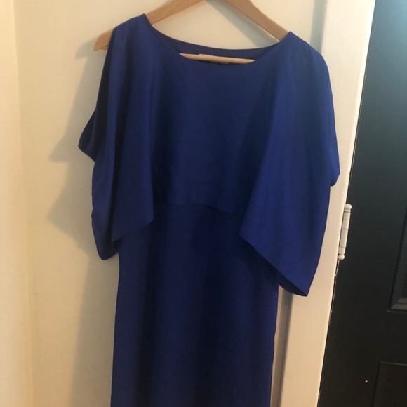 DKNYC Electric Blue Peekaboo Shoulder Sheath Dress - Picture 3 of 3